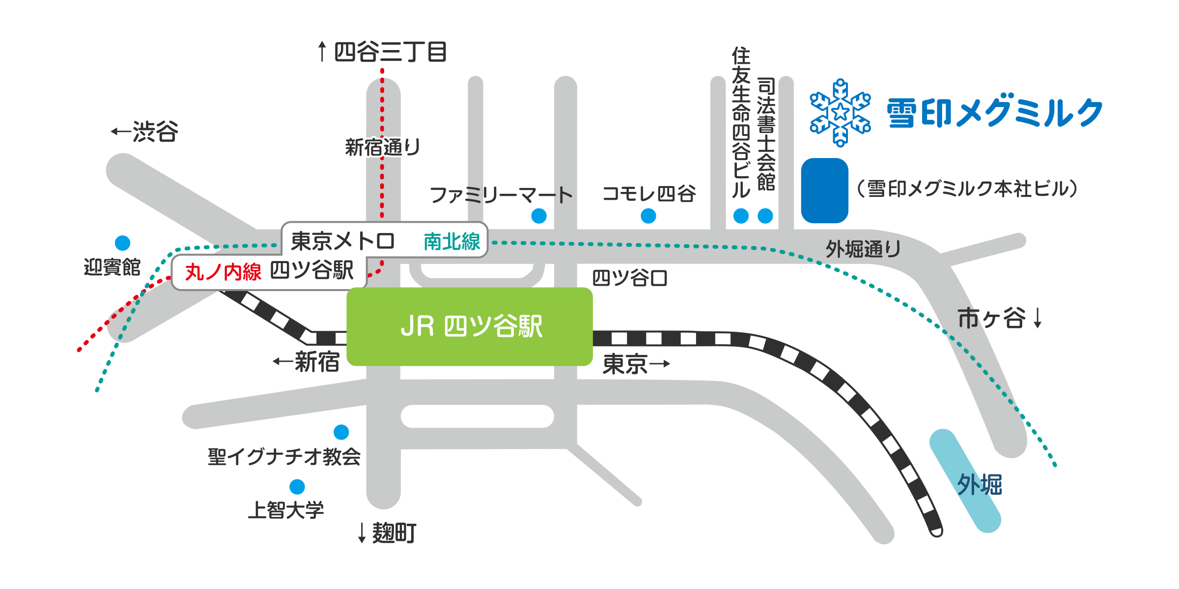 本社周辺案内図