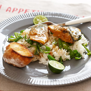 サバのみそ煮とピーマンライス サバのみそ煮とピーマンライス