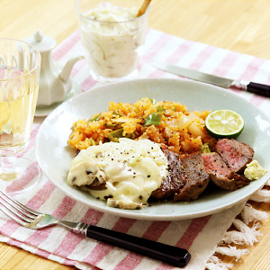 ステーキライス