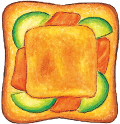 アボカドサーモンのグラタントースト