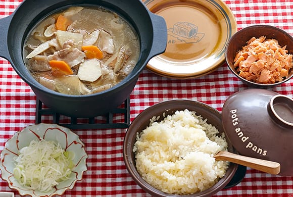 チーズごはん＆豚汁